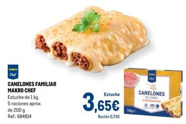 Oferta de Makro Chef - Canelones Familiar por 3,65€ en Makro