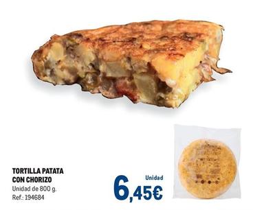 Oferta de Makro - Tortilla Patata Con Chorizo por 6,45€ en Makro