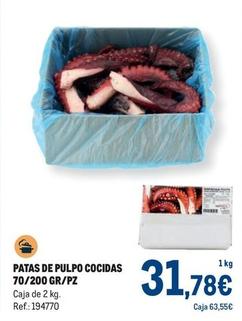 Oferta de Patas De Pulpo Cocidas por 31,78€ en Makro