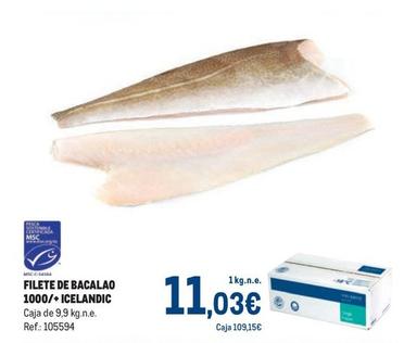 Oferta de Icleandic - Filete De Bacalao 1000/+ por 11,03€ en Makro