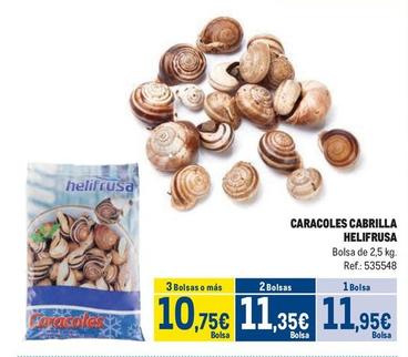 Oferta de Helifrusa - Caracoles Cabrilla por 11,95€ en Makro