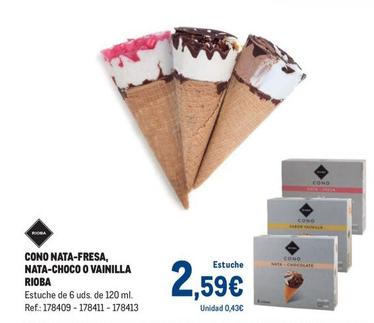 Oferta de Makro - Cono Nata-fresa, Nata-choco por 2,59€ en Makro