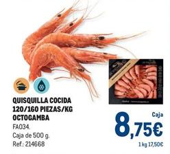 Oferta de Octogamba - Quisquilla Cocida por 8,75€ en Makro