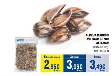 Oferta de Altamar - S Almeja Marrón Vietnam 60/80 por 3,49€ en Makro