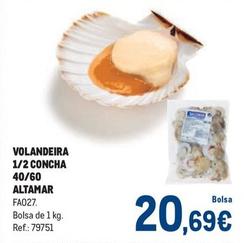 Oferta de Altamar - Volandeira 1/2 Concha 40/60 por 20,69€ en Makro