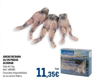 Oferta de Altamar - Ancas De Rana 21/25 Piezas por 11,35€ en Makro