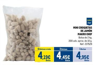 Oferta de Makro - Mini Croquetas De Jamón por 4,95€ en Makro