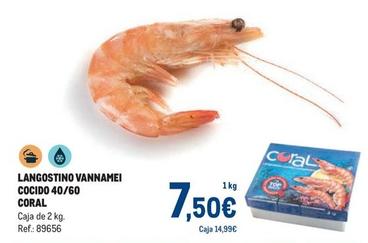 Oferta de Coral - Langostino Vannamei por 7,5€ en Makro