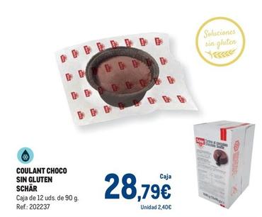 Oferta de Schär - Coulant Choco Sin Gluten por 28,79€ en Makro