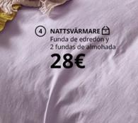 Oferta de Ikea - Funda De Edredón Y 2 Fundas De Almohada por 28€ en IKEA