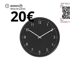 Oferta de Bondis Reloj De Pared por 20€ en IKEA