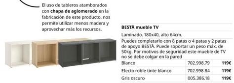 Oferta de Bestå - Mueble Tv por 119€ en IKEA
