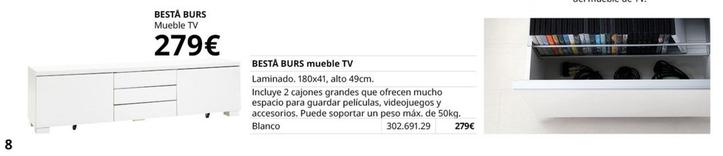 Oferta de Bestå Burs - Mueble Tv por 279€ en IKEA