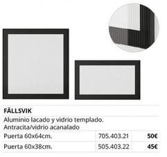 Oferta de Ikea - Aluminio Lacado Y Vidrio Templado. Antracita/vidrio Acanalado por 45€ en IKEA