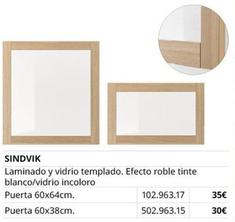 Oferta de Ikea - Laminado Y Vidrio Templado. Efecto Roble Tinte Blanco/vidrio Incoloro por 30€ en IKEA