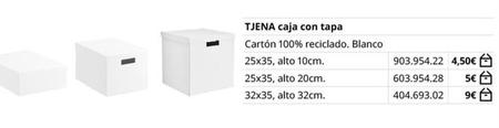 Oferta de Ikea - Tjena Caja Con Tapa por 4,5€ en IKEA