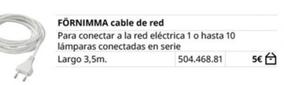 Oferta de Cable de red por 5€ en IKEA