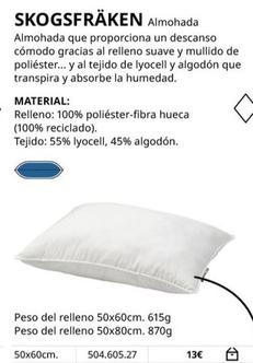 Oferta de Ikea - Almohada por 13€ en IKEA