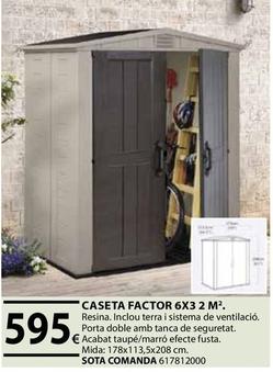 Oferta de Caseta Factor 6x3 2 m2 por 595€ en Fes Més