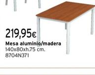 Oferta de Mesa Aluminio/madera 140x80xh.75 Cm por 219,95€ en Cadena88