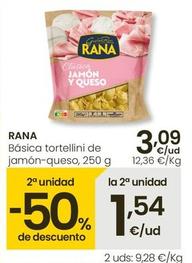 Oferta de Rana - Básica Tortellini De Jamón-queso por 3,09€ en Eroski