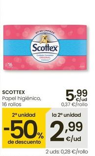 Oferta de Scottex - Papel Higiénico por 5,99€ en Eroski