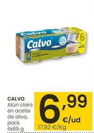 Oferta de Calvo - Atún Claro En Aceite De Oliva por 6,99€ en Eroski