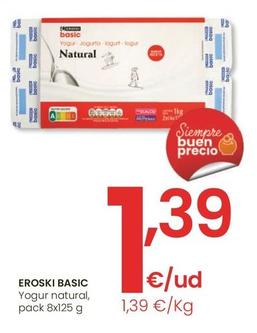 Oferta de Eroski - Yogur Natural por 1,39€ en Eroski