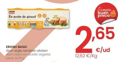 Oferta de Eroski - Basicatún Claro En Aceite Vegetal por 2,65€ en Eroski