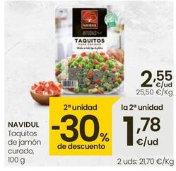 Oferta de Navidul - Taquitos De Jamón Curado por 2,55€ en Eroski