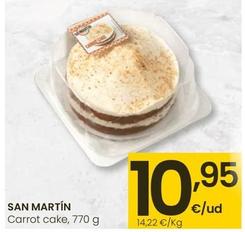 Oferta de San Martín - Carrot Cake por 10,95€ en Eroski