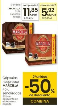 Oferta de Marcilla - Cafe Ristrettro por 11,85€ en Eroski