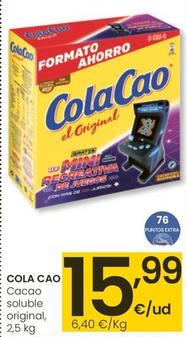 Oferta de Cola Cao - Cacao Soluble Original por 15,99€ en Eroski