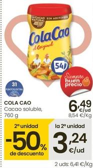 Oferta de Cola Cao - Cacao Soluble por 6,49€ en Eroski