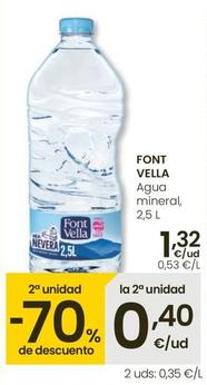 Oferta de Font Vella - Agua Mineral por 1,32€ en Eroski