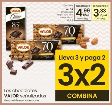 Oferta de Valor - Chocolate Negro 70% Con Almendras por 4,99€ en Eroski
