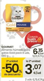 Oferta de Purina - Gourmet Alimento Humedo Para Gatos Gold por 6,15€ en Eroski