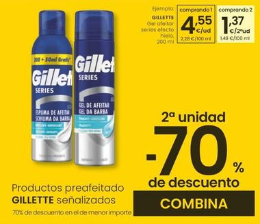 Oferta de Gillette - Gel Afeitar Series Efecto Hielo por 4,55€ en Eroski