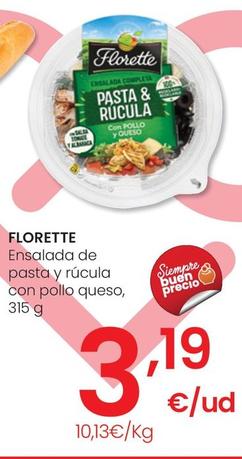 Oferta de Florette - Ensalada De Pasta Y Rúcula Con Pollo Queso por 3,19€ en Eroski