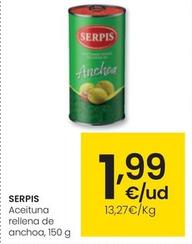 Oferta de Serpis - Aceituna Rellena De Anchoa por 1,99€ en Eroski
