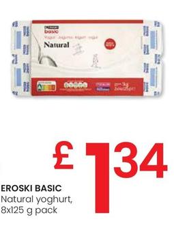 Oferta de Eroski - Natural Yoghurt por 1,34€ en Eroski