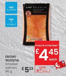 Oferta de Eroski Smoked Salmon por 5,23€ en Eroski
