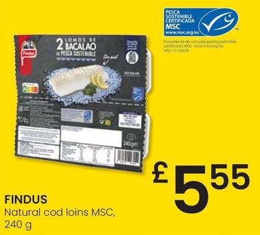 Oferta de Findus - Natural Cod Loins Msc por 5,55€ en Eroski