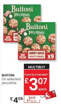Oferta de Buitoni - Piccolinis por 4,09€ en Eroski