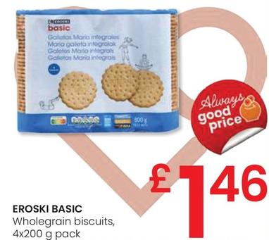Oferta de Eroski - Wholegrain Biscuits por 1,46€ en Eroski