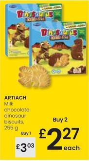 Oferta de Artiach - Milk Chocolate Dinosaur Biscuits por 3,03€ en Eroski