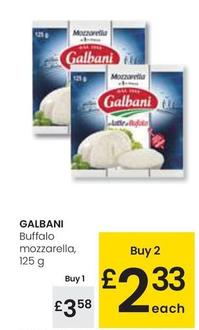 Oferta de Galbani - Buffalo Mozzarella por 3,58€ en Eroski
