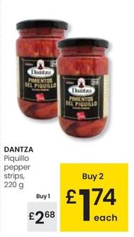 Oferta de Dantza - Piquillo Pepper Strips por 2,68€ en Eroski