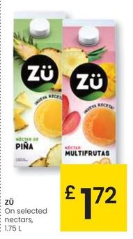 Oferta de Zü - On Selected Nectars por 1,72€ en Eroski