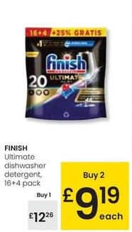 Oferta de Finish - Ultimate Dishwasher Detergent por 12,26€ en Eroski